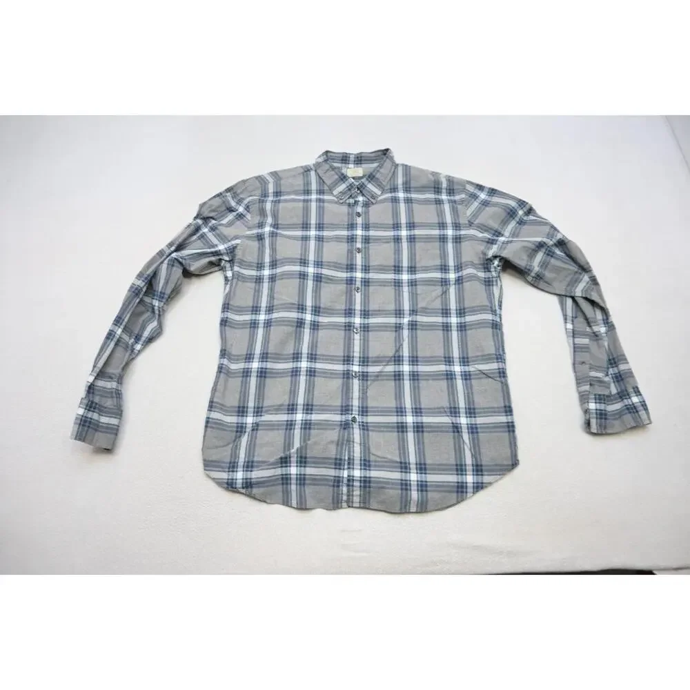 J Crew Dress Shirt Classic Fit Casual Plaid Button Up Long‎ Sleeve Mens XL